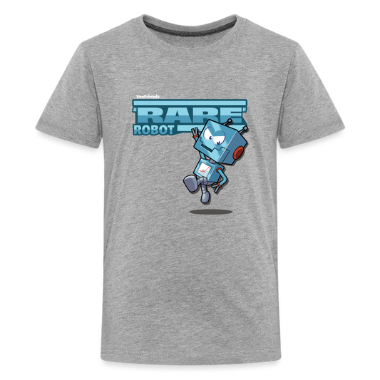 "Rare" Robot Character Comfort Kids Tee - heather gray