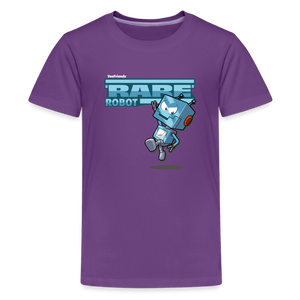 
            
                Load image into Gallery viewer, &amp;quot;Rare&amp;quot; Robot Character Comfort Kids Tee - purple
            
        