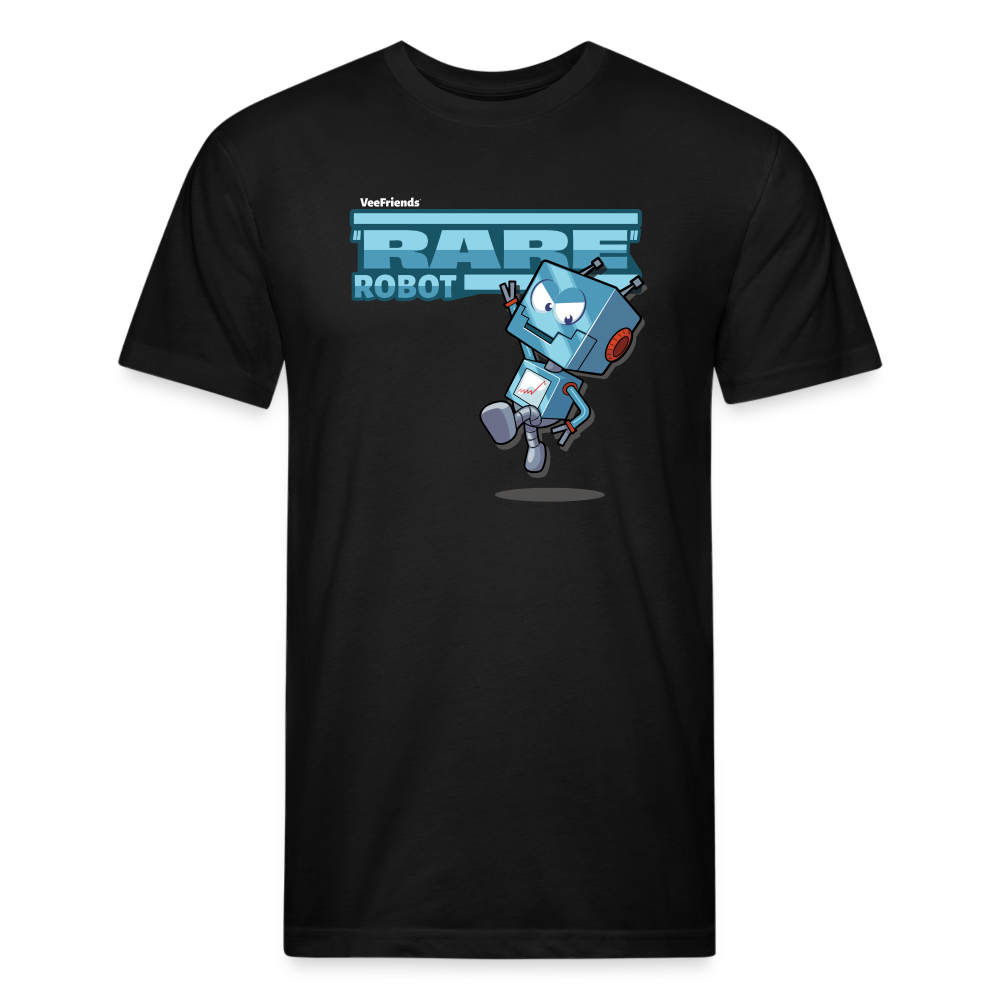 "Rare" Robot Character Comfort Adult Tee - black