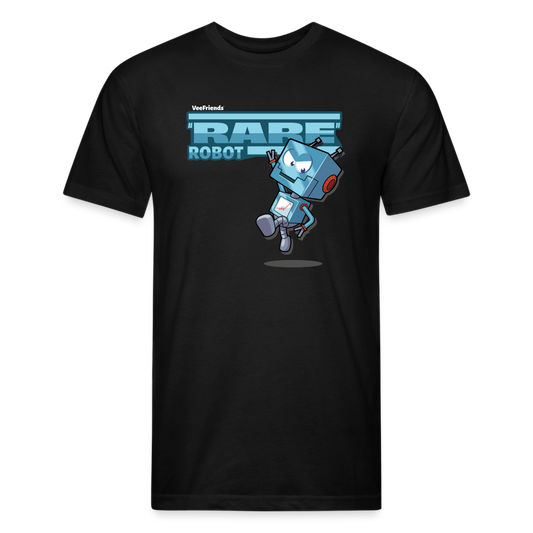 "Rare" Robot Character Comfort Adult Tee - black