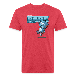 "Rare" Robot Character Comfort Adult Tee - heather red