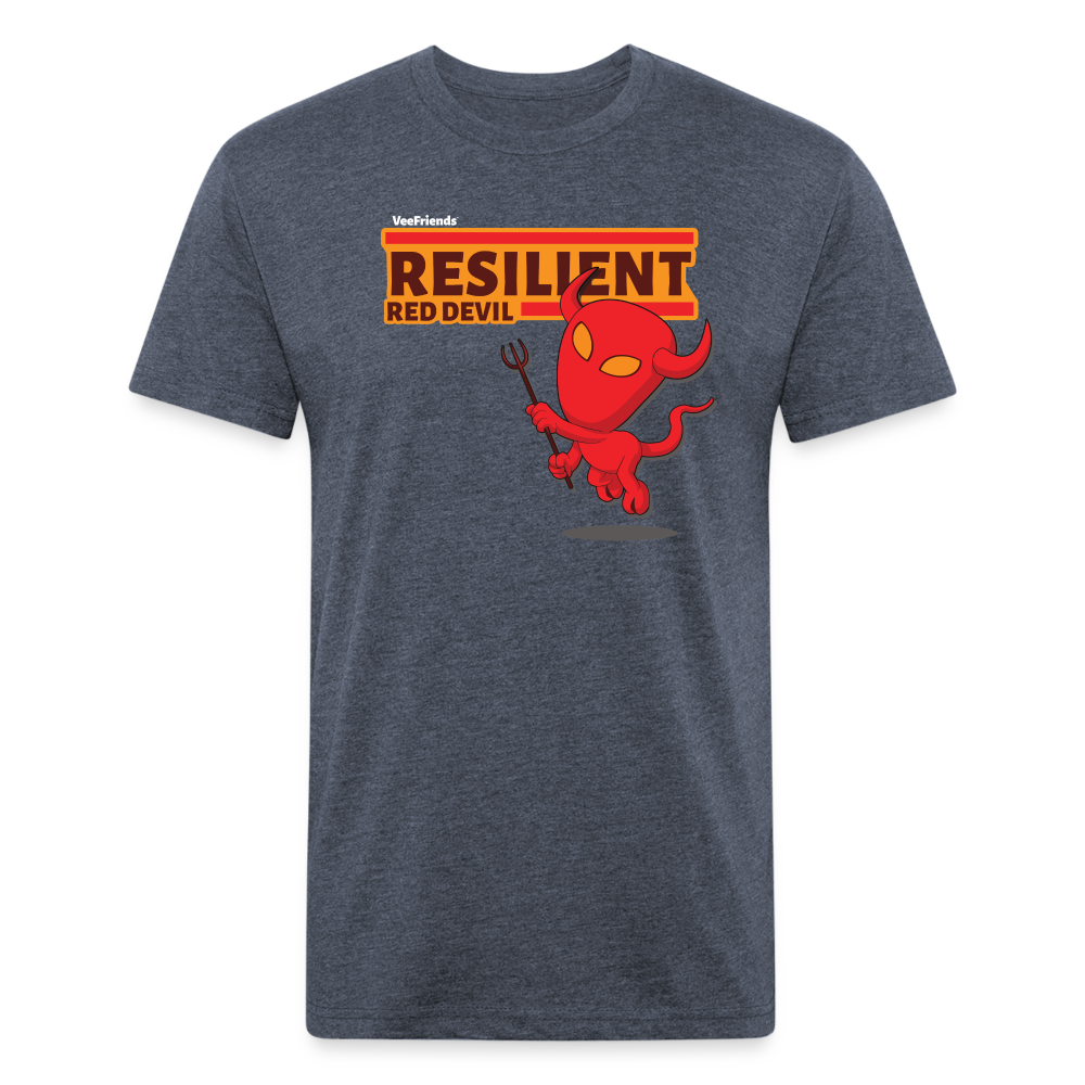Resilient Red Devil Character Comfort Adult Tee - heather navy