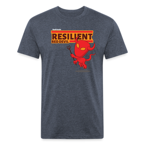 Resilient Red Devil Character Comfort Adult Tee - heather navy