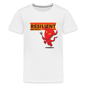 
            
                Load image into Gallery viewer, Resilient Red Devil Character Comfort Kids Tee - white
            
        