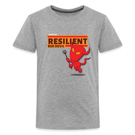 Resilient Red Devil Character Comfort Kids Tee - heather gray