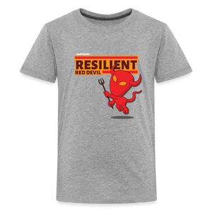 
            
                Load image into Gallery viewer, Resilient Red Devil Character Comfort Kids Tee - heather gray
            
        