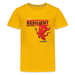 Resilient Red Devil Character Comfort Kids Tee - sun yellow