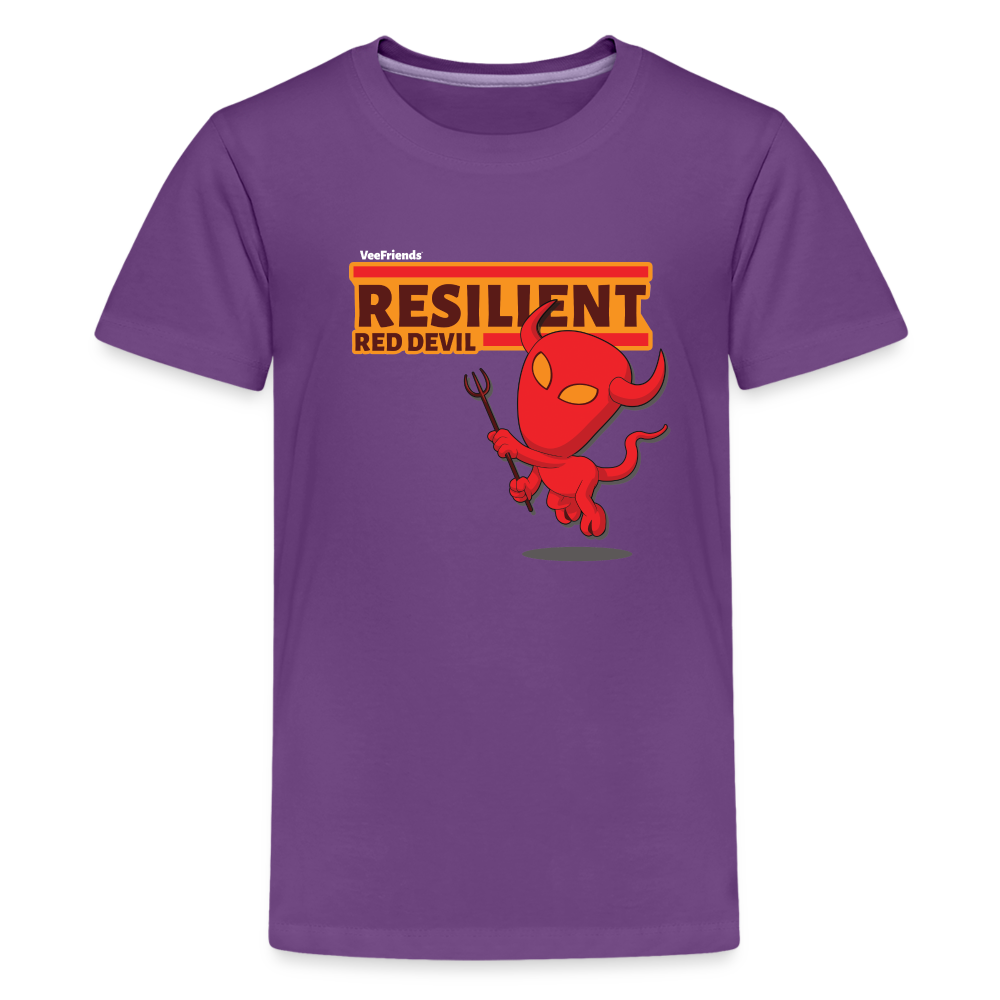 Resilient Red Devil Character Comfort Kids Tee - purple