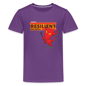 Resilient Red Devil Character Comfort Kids Tee - purple