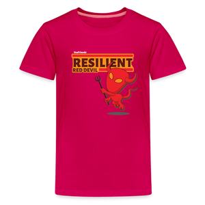 
            
                Load image into Gallery viewer, Resilient Red Devil Character Comfort Kids Tee - dark pink
            
        