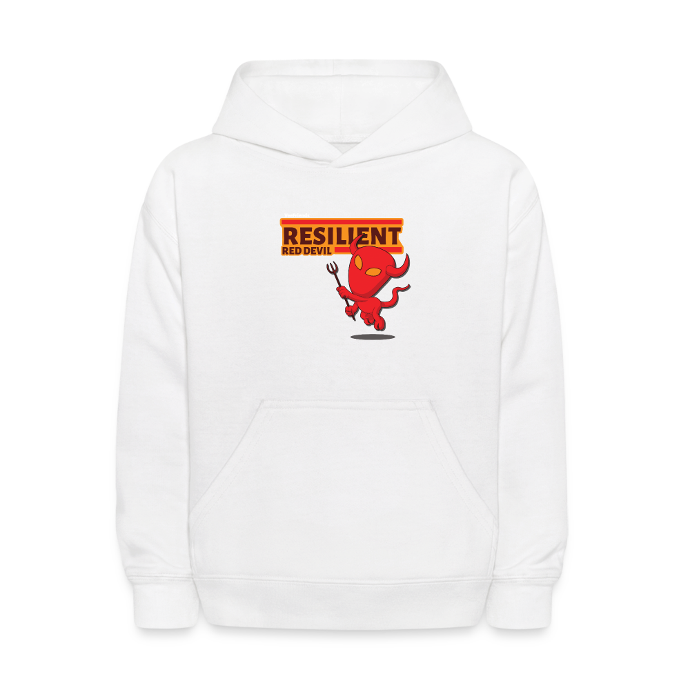 Resilient Red Devil Character Comfort Kids Hoodie - white