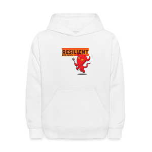 Resilient Red Devil Character Comfort Kids Hoodie - white