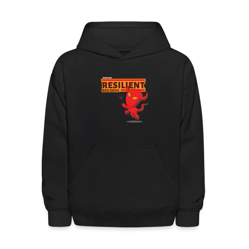 Resilient Red Devil Character Comfort Kids Hoodie - black