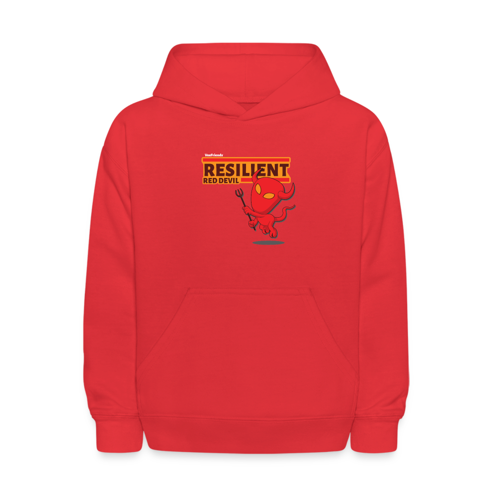 Resilient Red Devil Character Comfort Kids Hoodie - red