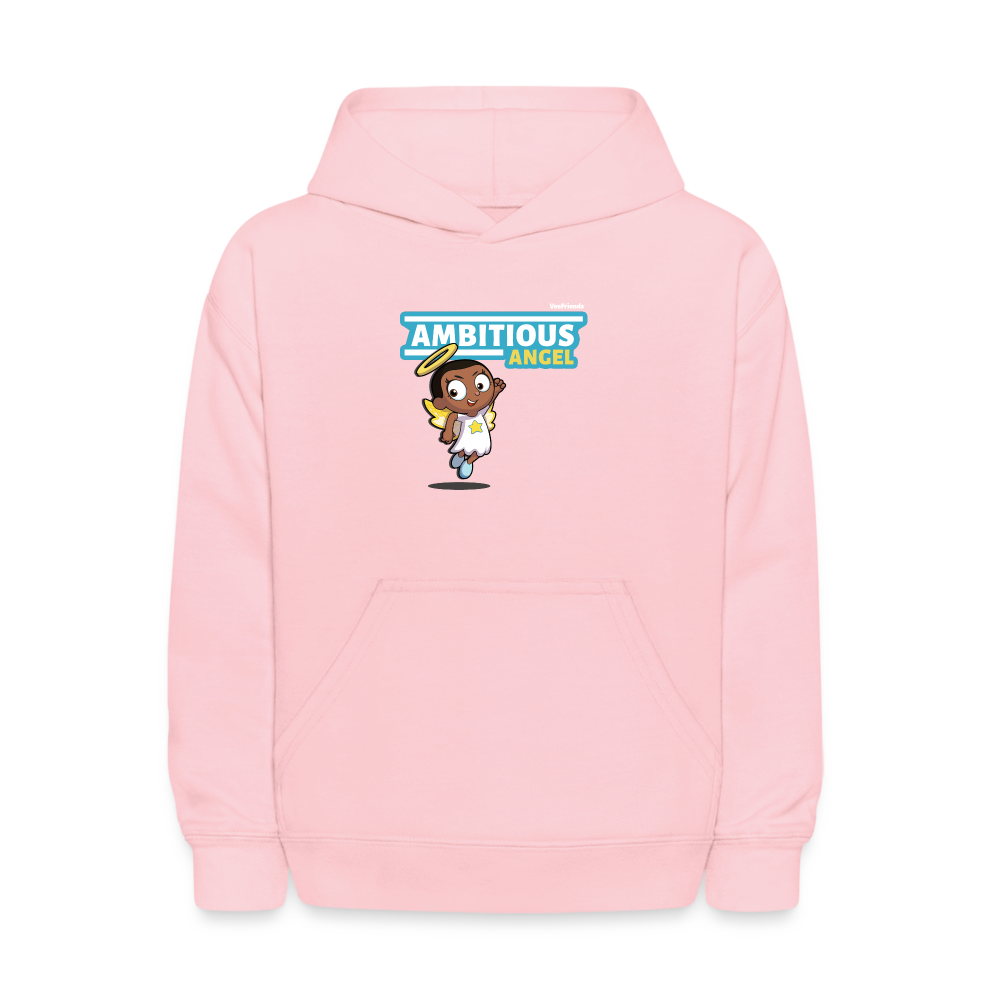 Ambitious Angel Character Comfort Kids Hoodie - pink