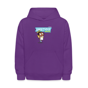 Ambitious Angel Character Comfort Kids Hoodie - purple
