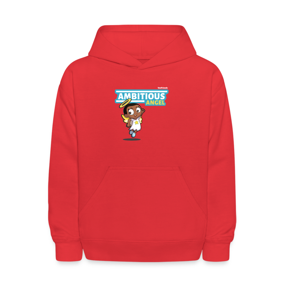 Ambitious Angel Character Comfort Kids Hoodie - red