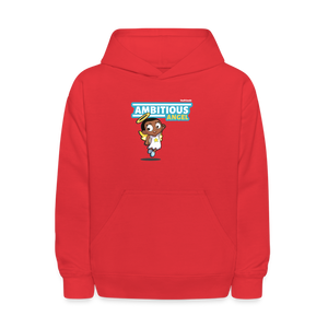 Ambitious Angel Character Comfort Kids Hoodie - red