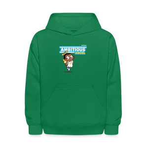 Ambitious Angel Character Comfort Kids Hoodie - kelly green