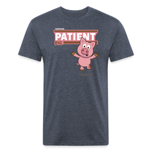 Patient Pig Character Comfort Adult Tee - heather navy