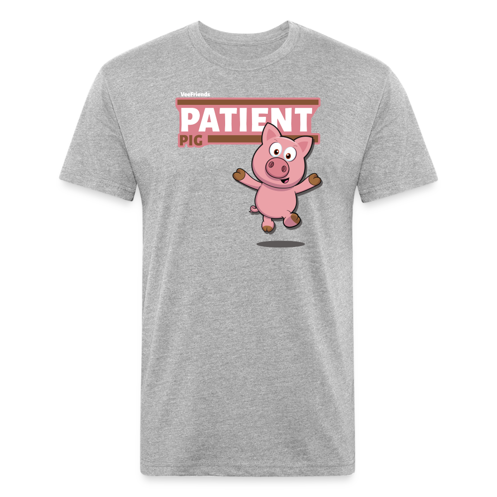 Patient Pig Character Comfort Adult Tee - heather gray