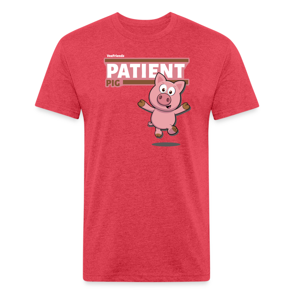 Patient Pig Character Comfort Adult Tee - heather red
