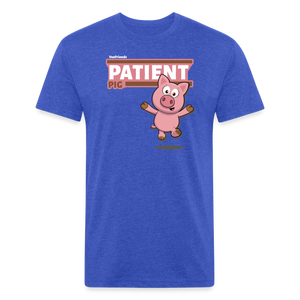 Patient Pig Character Comfort Adult Tee - heather royal