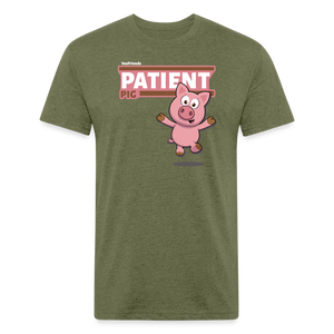 Patient Pig Character Comfort Adult Tee - heather military green