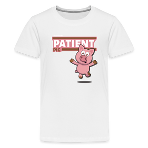 
            
                Load image into Gallery viewer, Patient Pig Character Comfort Kids Tee - white
            
        