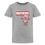 Patient Pig Character Comfort Kids Tee - heather gray