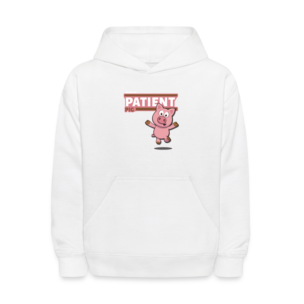 Patient Pig Character Comfort Kids Hoodie - white