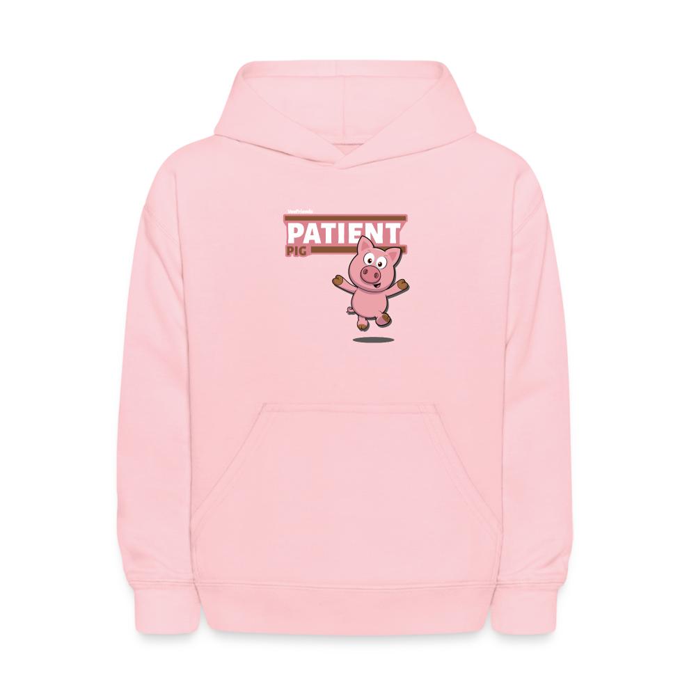 Patient Pig Character Comfort Kids Hoodie - pink