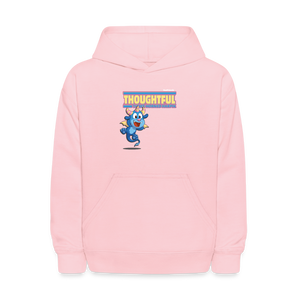 Thoughtful Three Horned Harpik Character Comfort Kids Hoodie - pink