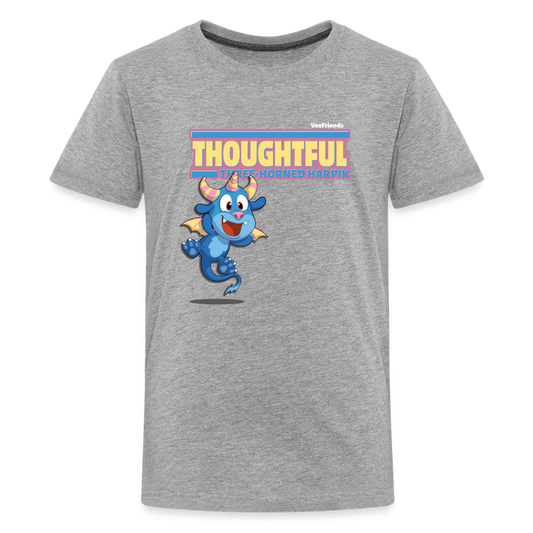 Thoughtful Three Horned Harpik Character Comfort Kids Tee - heather gray