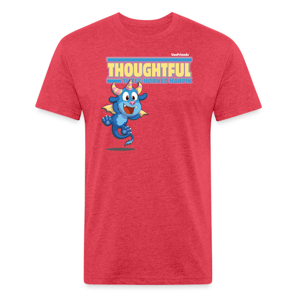 Thoughtful Three Horned Harpik Character Comfort Adult Tee - heather red