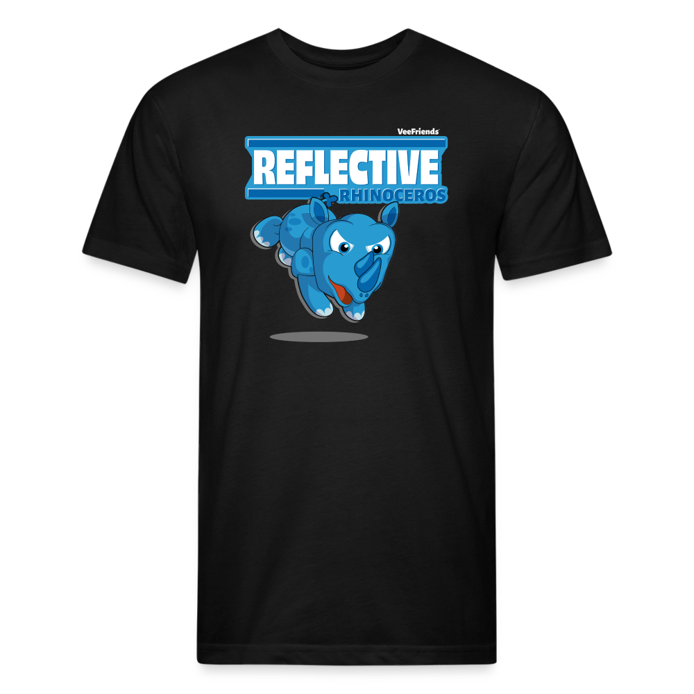 Reflective Rhinoceros Character Comfort Adult Tee - black