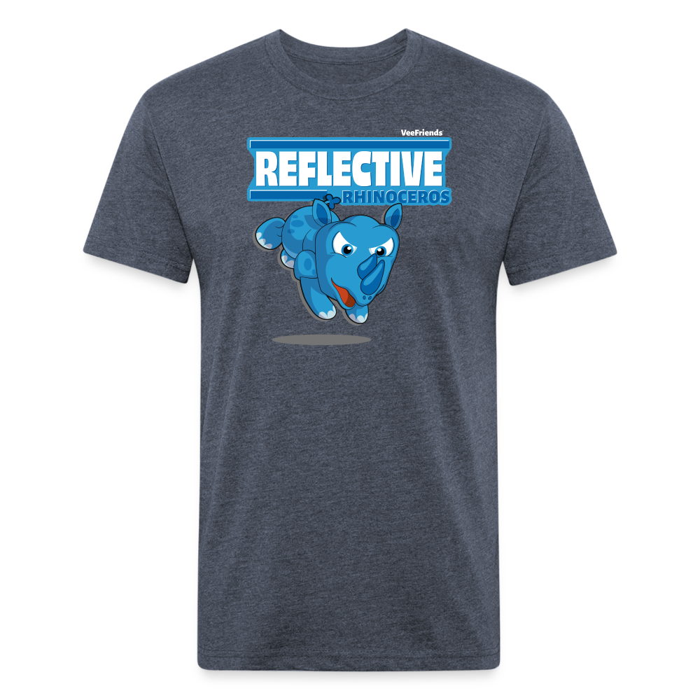 Reflective Rhinoceros Character Comfort Adult Tee - heather navy