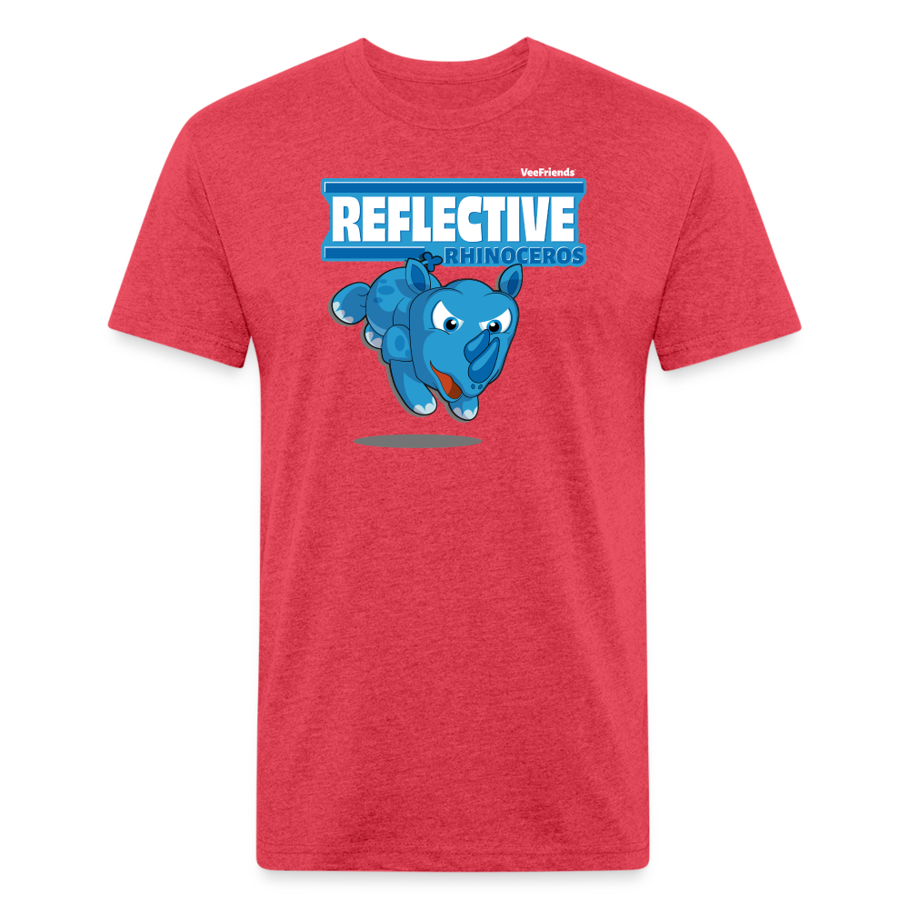 Reflective Rhinoceros Character Comfort Adult Tee - heather red