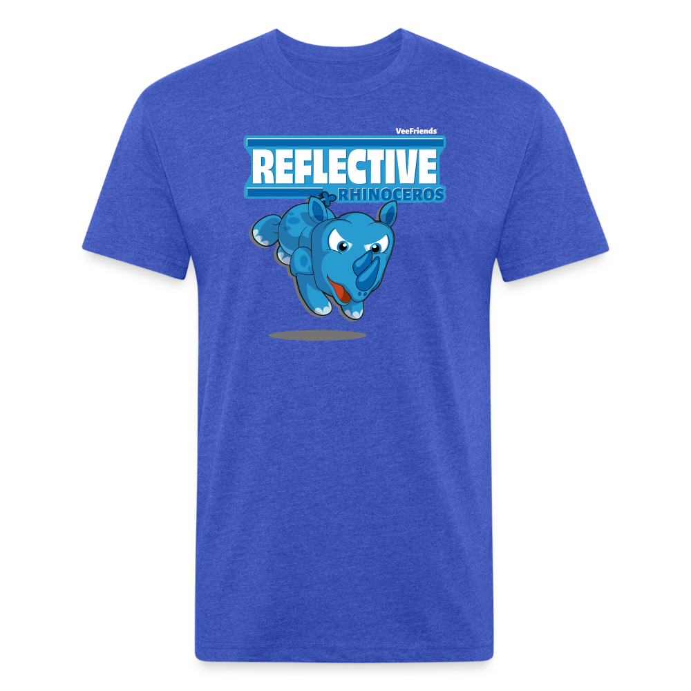 Reflective Rhinoceros Character Comfort Adult Tee - heather royal