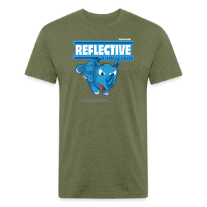 Reflective Rhinoceros Character Comfort Adult Tee - heather military green