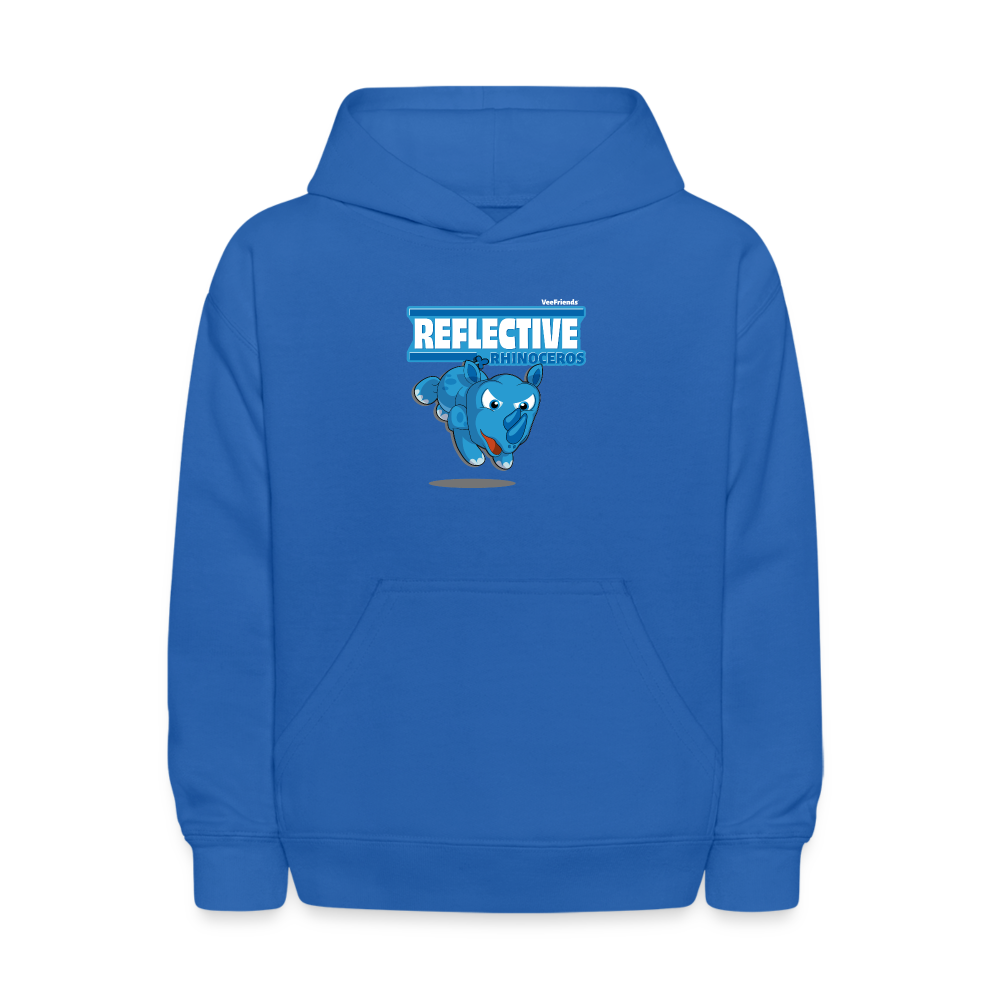 Reflective Rhinoceros Character Comfort Kids Hoodie - royal blue