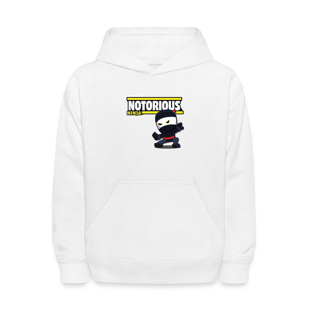 Notorious Ninja Character Comfort Kids Hoodie - white