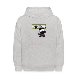 Notorious Ninja Character Comfort Kids Hoodie - heather gray