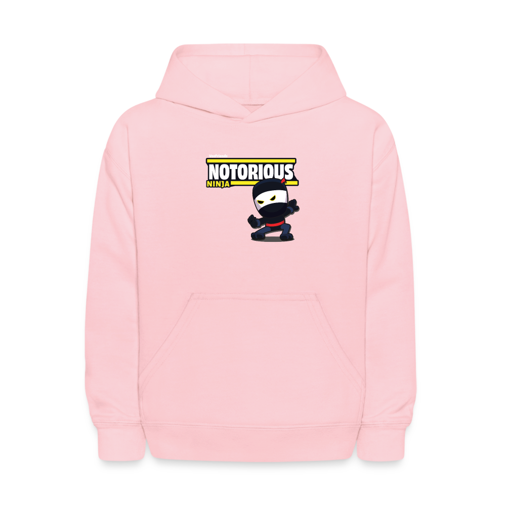 Notorious Ninja Character Comfort Kids Hoodie - pink