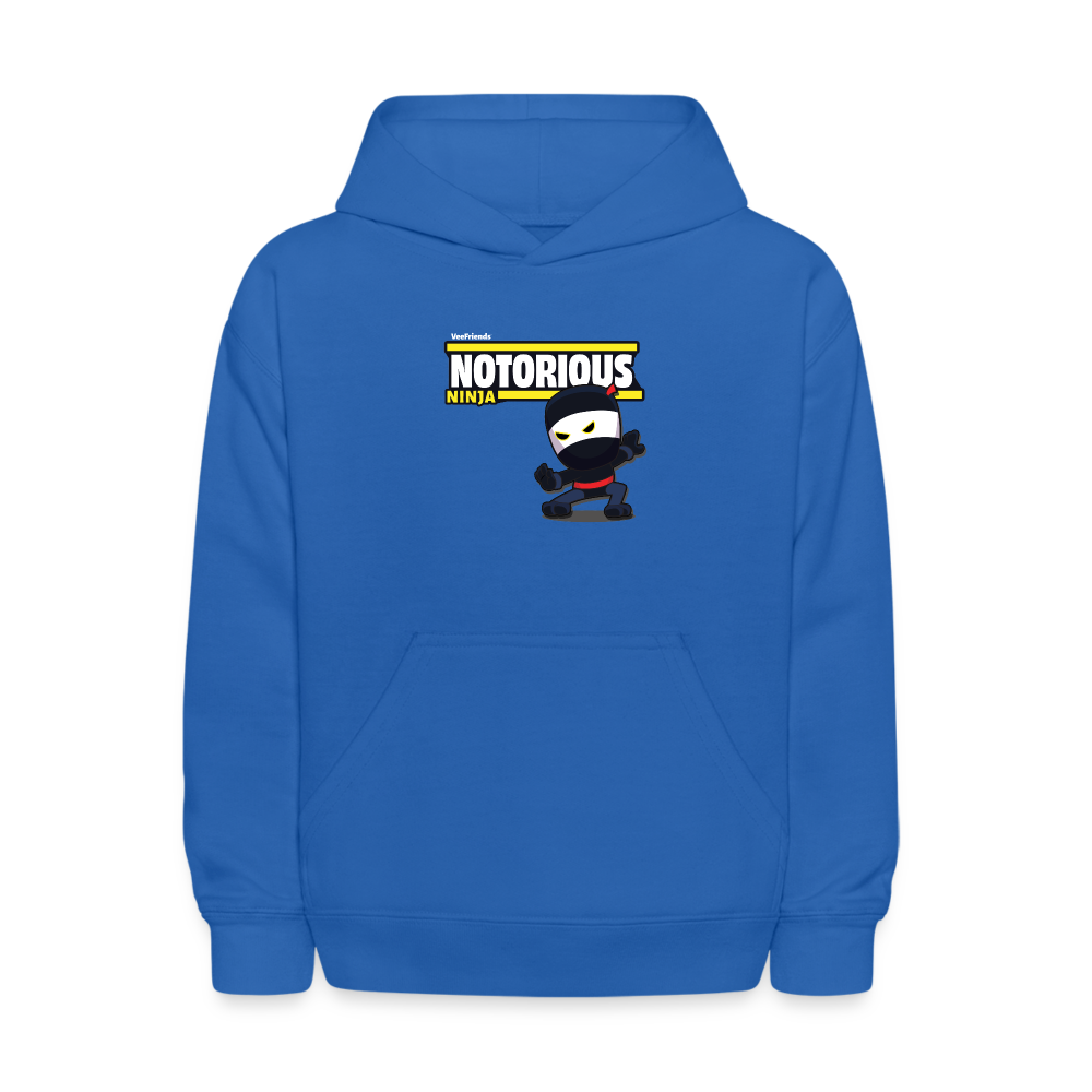 Notorious Ninja Character Comfort Kids Hoodie - royal blue