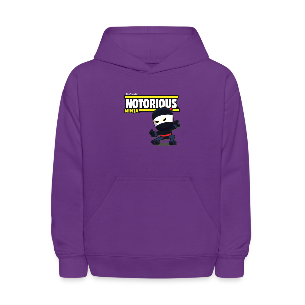 Notorious Ninja Character Comfort Kids Hoodie - purple