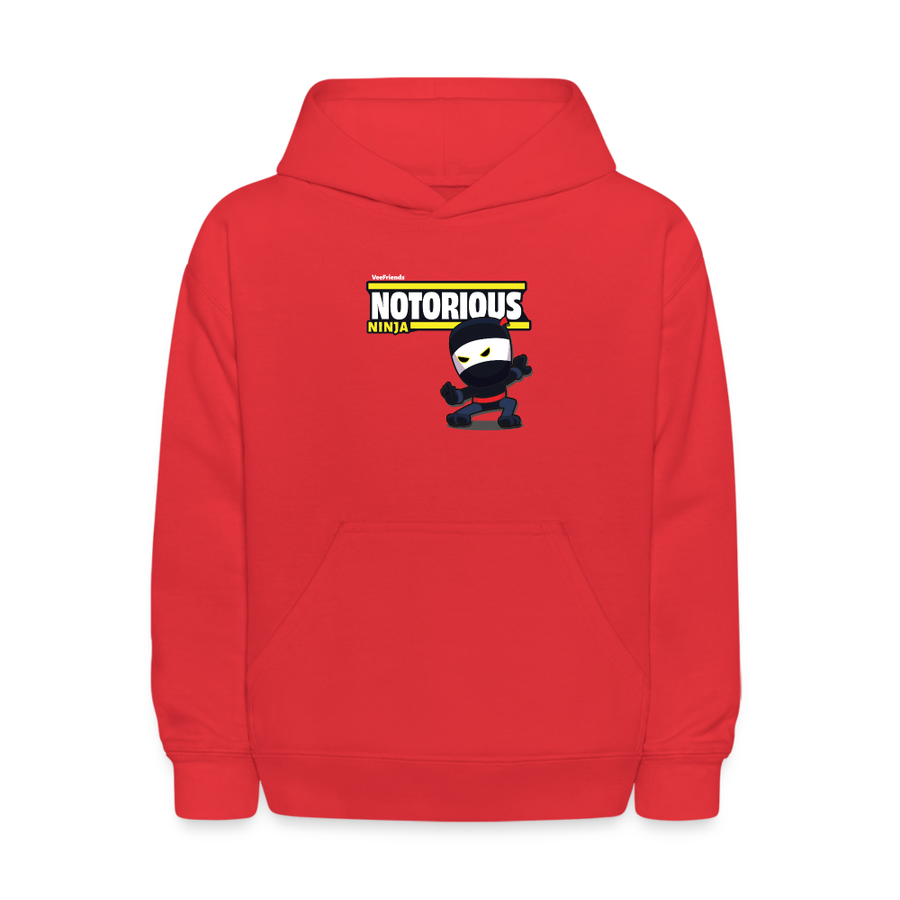 Notorious Ninja Character Comfort Kids Hoodie - red