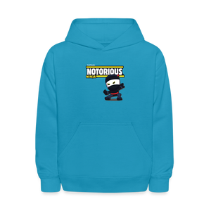 Notorious Ninja Character Comfort Kids Hoodie - turquoise