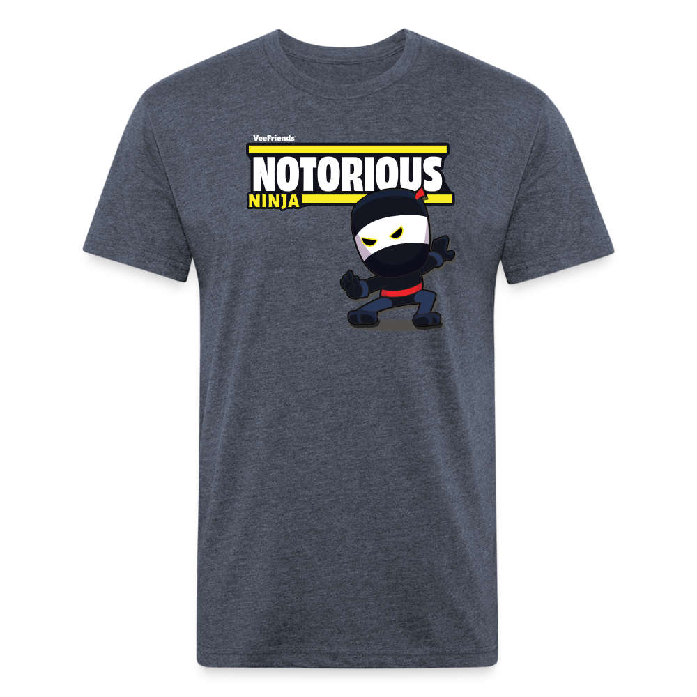 Notorious Ninja Character Comfort Adult Tee - heather navy