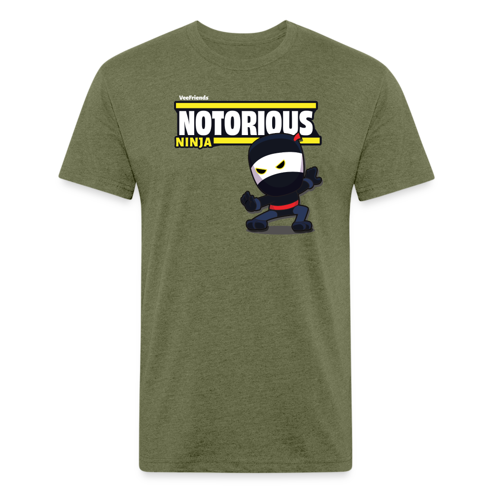 Notorious Ninja Character Comfort Adult Tee - heather military green